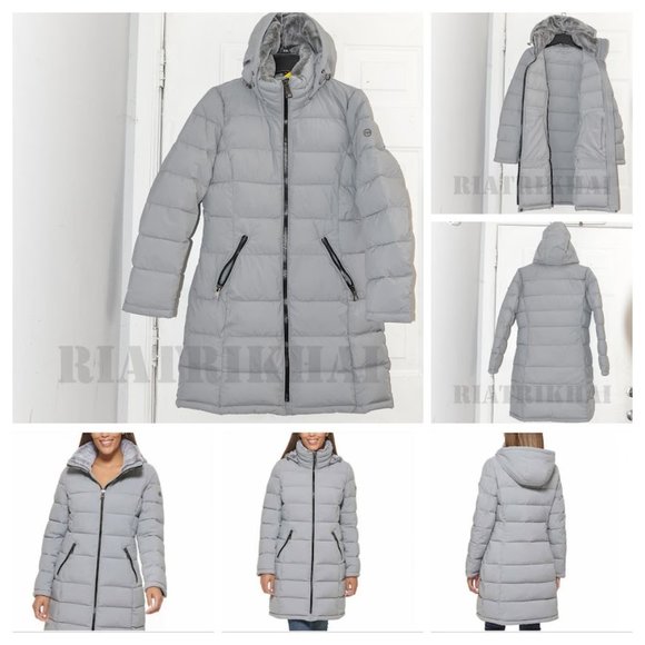 GRAY NWT Andrew Marc Ladies’ Long Stretch Parka‎ - Picture 1 of 14